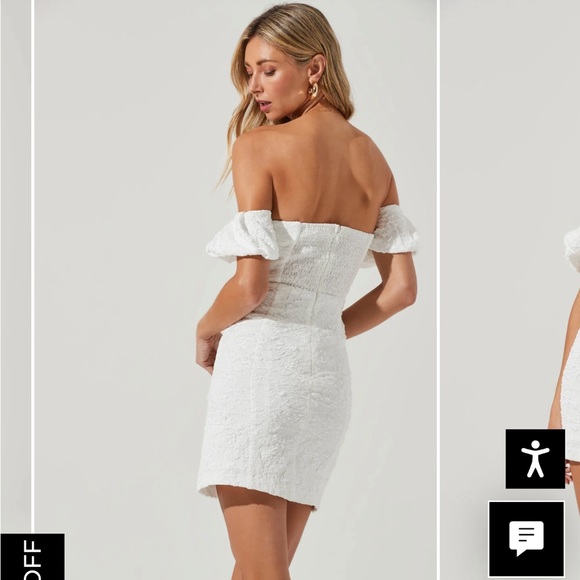ASTR the label Raina off the shoulder crinkle mini dress - Picture 3 of 7